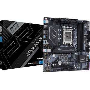 Материнская плата ASRock H670M PRO RS LGA1700 4xDDR4 4xSATA RAID 3xM.2 HDMI DP mATX
