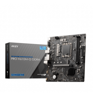 Материнская плата MSI PRO H610M-G DDR4 LGA1700 H610 2xDDR4 4xSATA3 M.2 VGA HDMI DP mATX