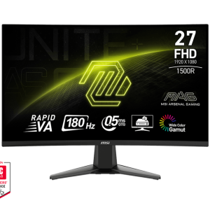 Монитор 27" MSI MAG 27C6F VA 1920x1080 180Hz 1500R 0,5ms 250cd/m 3000:1 2xHDMI 1xDP 1xUSB-C Черный