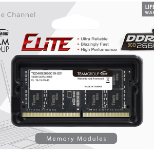 Оперативная память для ноутбука 16GB DDR4 2666Mhz Team Group ELITE SO-DIMM TED416G2666C19-S01