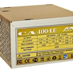 Блок Питания AiR-Cool 400W 230V 20+4P PATA+SATA+FDD FAN 12cm CA-400LE  Черный