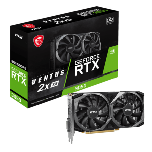 Видеокарта MSI GeForce RTX 3050 VENTUS 2X  8G OC, 8G GDDR6 DVI HDMI DP RTX 3050 VENTUS 2X XS 8G OC