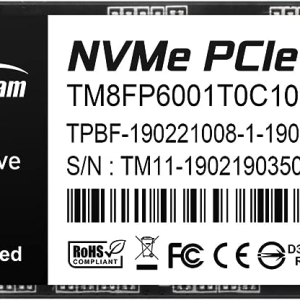Твердотельный накопитель 1000GB SSD TeamGroup MP33 M.2 NVMe R1800Mb/s W1500MB/s TM8FP6001T0C101