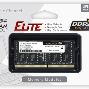 Оперативная память для ноутбука  8GB DDR4 2400Mhz Team Group ELITE SO-DIMM TED48G2400C16-S01