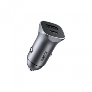 Автомобильное ЗУ Ugreen CD130 USB-C PD+USB-A QC 24W Fast Car Charger, 30780