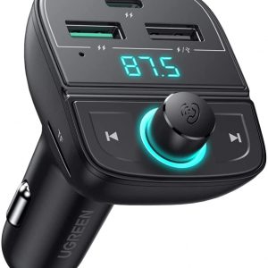 Автомобильное ЗУ Ugreen CD229 FMamp;Bluetooth Transmitteramp;Car Charger + TF Slot, 80910