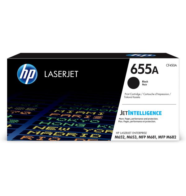 Картридж лазерный HP CF450A LaserJet 655A, оригинальный, черный