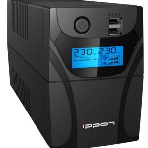 ИБП Ippon Back Power Pro II 800, 800VA, 480ВТ, AVR 162-290В, 4хС13, управление по USB, RJ-45, LCD, без кабелей