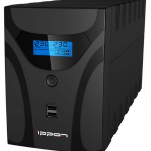 ИБП Ippon Back Power Pro II Euro 2200, 2200VA, 1200Вт, AVR 162-290В, 4хEURO, управление по USB, RJ-45, LCD