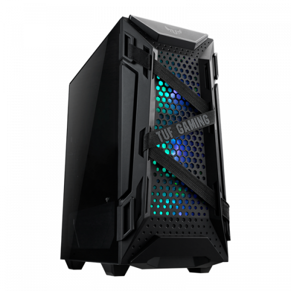 Кейс ASUS TUF Gaming GT301, ATX/micro ATX/Mini ITX, USB 3.1, 3x120mm AURA RGB, без Б/П, Чёрный
