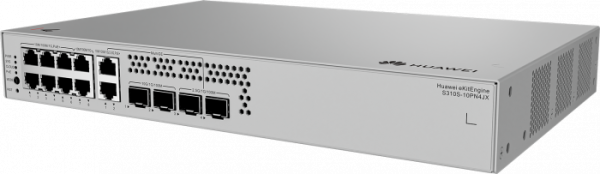 Коммутатор HUAWEI S310S-10PN4JX (L2+, 6*1GE, 2*2.5GE PoE+ ports 128W, 2*1GE RJ45, 2*2.5GE SFP, 2*10GE SFP+ ports, AC)