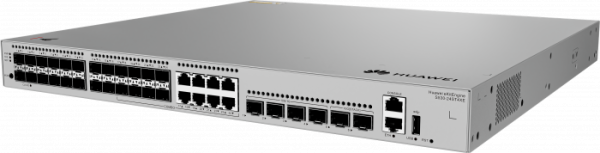 Коммутатор HUAWEI S530-24ST4XE (L3, 24*GE SFP combo 8*1GE RJ45 ports, 4*10GE SFP+, 2*10GE SFP+ stack ports, Dual AC)