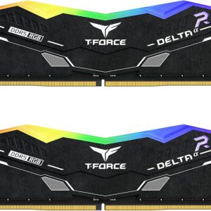 Комплект модулей памяти Team Group T-Force Delta RGB 64Gb (32x2) DDR5 6000MHz, CL38, 1.3V, FF7D564G6000HC38JDC01, RTL