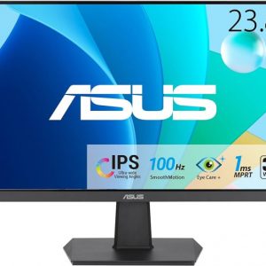 Монитор ASUS VA24EHF IPS,23.8",16:9 FHD (1920x1080x100Hz),250cd/m2,1300:1,178/178,1ms,HDMI,Black