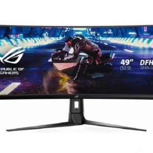 Монитор ASUS XG49VQ VA,49",32:9 UHD(3840x1080x144 Hz),400cd/m2,HDR 400,3000:1,178/178,4ms,Spks 5W,DP,2HDMI,3xUSB