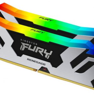 ОЗУ Kingston Fury Renegade Silver RGB, 48Gb (2x24Gb), DIMM DDR5, 6400Mt/s, CL32, KF564C32RSAK2-48