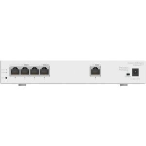 Шлюз мультисервисный Huawei S380-L4P1T (1xGE WAN, 4xGE LAN, PoE+ 50W, 150 users, f.performance 2Gbps,12V DC)