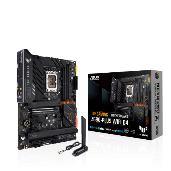 Сист. плата ASUS TUF GAMING Z690-PLUS WIFI,Z690,1700,4xDIMM DDR4,2xPCI-Ex16,2xPCI-Ex1,PCI-Ex4,4xM.2,SATA,HDMI,WIFI6E,BOX