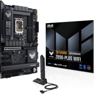 Сист.плата ASUS TUF GAMING Z890-PLUS WIFI, Z890, 1851, 4xDDR5, PCI-E x16, PCI-E x1, M2,SATA,DP,HDMI,Thundrbolt. WIFI,BOX