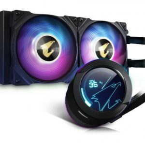 СЖО GIGABYTE AORUS WATERFORCE X 240, 2xARGB FAN 120mm, LCD Display, Intel 1200,1700, AMD TR4, AM5, AM4, sTRX4