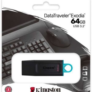 USB- Flash Kingston DTXM/64GB, USB 3.2 Gen 1, черный пластик