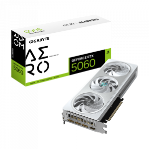 Видеокарта Gigabyte GV-N5060AERO OC-8GD, 8Gb GDDR7, 128 Bit, HDMI, DP, BOX